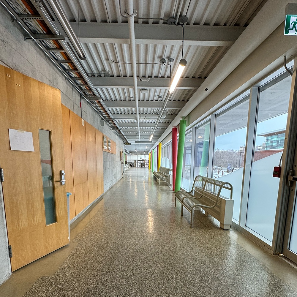 This is audio of the performing arts students practicing tap dancing in hall H.